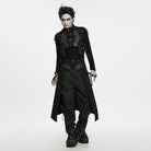 PUNK RAVE Men's Techwear Studded Chain Lace-up Skirt