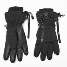 PUNK RAVE Men's Techwear Studded Skull Chain Gloves