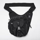 PUNK RAVE Unisex Punk Buckle Eyelets&Rivets Skull Waist-Leg Bag