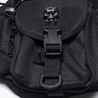PUNK RAVE Unisex Punk Buckle Eyelets&Rivets Skull Waist-Leg Bag