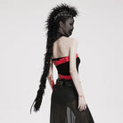 PUNK RAVE Unisex Punk Mohawk Mesh Hood