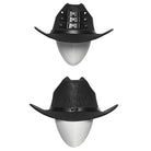 PUNK RAVE Unisex Punk Rivets Straps Hat Black