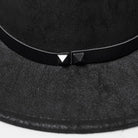 PUNK RAVE Unisex Punk Rivets Straps Hat Black