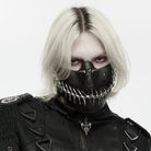 PUNK RAVE Unisex Punk Spiked Cutout Jaw Mask