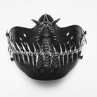 PUNK RAVE Unisex Punk Spiked Cutout Jaw Mask