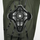 PUNK RAVE Women's Cyberpunk Armor-Accentuated Paneled Leggings Black-Green