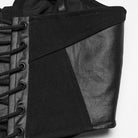 PUNK RAVE Women's Cyberpunk Buckle Lace-up Slip Bustier Black