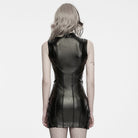 PUNK RAVE Women's Cyberpunk Buckle Strap Sleeveless Dress