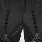PUNK RAVE Women's Cyberpunk Buckle-up Studded Mesh Cargo Pants