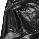 PUNK RAVE Women's Cyberpunk Eyelet Mesh Splice Leggings Black