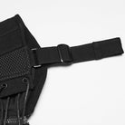 PUNK RAVE Women's Cyberpunk Eyelet Studded Zip Bustier