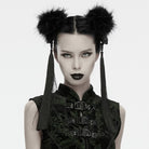 PUNK RAVE Women's Cyberpunk Furry Skull Tassel Headwear