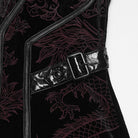 PUNK RAVE Women's Cyberpunk Jacquard Buckle Strap Sleeveless Dress