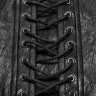 PUNK RAVE Women's Cyberpunk Lace-up Studded Zip Front Underbust Corset