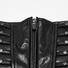 PUNK RAVE Women's Cyberpunk Lace-up Studded Zip Front Underbust Corset