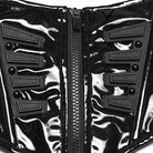 PUNK RAVE Women's Cyberpunk Lace-up Zip Underbust Corset