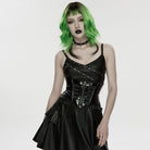 PUNK RAVE Women's Cyberpunk Lace-up Zip Underbust Corset
