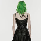 PUNK RAVE Women's Cyberpunk Lace-up Zip Underbust Corset