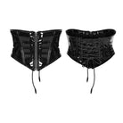 PUNK RAVE Women's Cyberpunk Lace-up Zip Underbust Corset