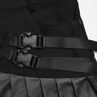 PUNK RAVE Women's Cyberpunk One-piece Asymmetric Pleated Skirt Black
