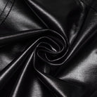 PUNK RAVE Women's Cyberpunk Studded Cutout Strappy Crop Top Black-Red