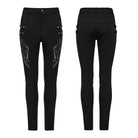 PUNK RAVE Women's Cyberpunk Studded Pleated Leggings