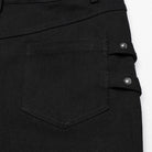 PUNK RAVE Women's Cyberpunk Studded Pleated Leggings