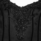 PUNK RAVE Women's Gothic Applique Chained Sleeveless Maxi Dress Black