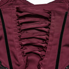 PUNK RAVE Women's Gothic Applique Chained Sleeveless Maxi Dress Black-Red