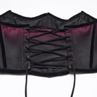 PUNK RAVE Women's Gothic Bat Shape Lace-up Underbust Corset Black-Red