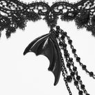 PUNK RAVE Women's Gothic Bat Wing Chain Choker