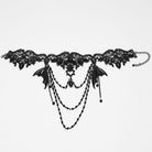 PUNK RAVE Women's Gothic Bat Wing Chain Choker