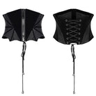 PUNK RAVE Women's Gothic Batwing Lace-up Velvet Underbust Corset