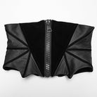PUNK RAVE Women's Gothic Batwing Lace-up Velvet Underbust Corset