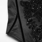PUNK RAVE Women's Gothic Beaded Embroidered Underbust Corset