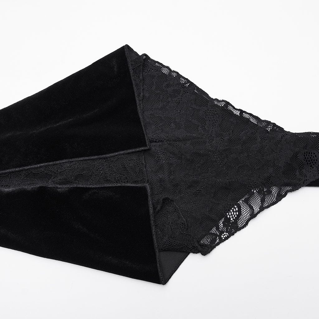 PUNK RAVE Women's Gothic Beaded Flare Sleeved Maxi Dress Witch Dress