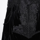 PUNK RAVE Women's Gothic Beaded Flare Sleeved Maxi Dress Witch Dress