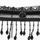 PUNK RAVE Gothic-Halsband mit Perlenspitze für Damen