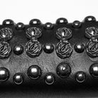 PUNK RAVE Women's Gothic Beaded Rose Faux Leather Bag