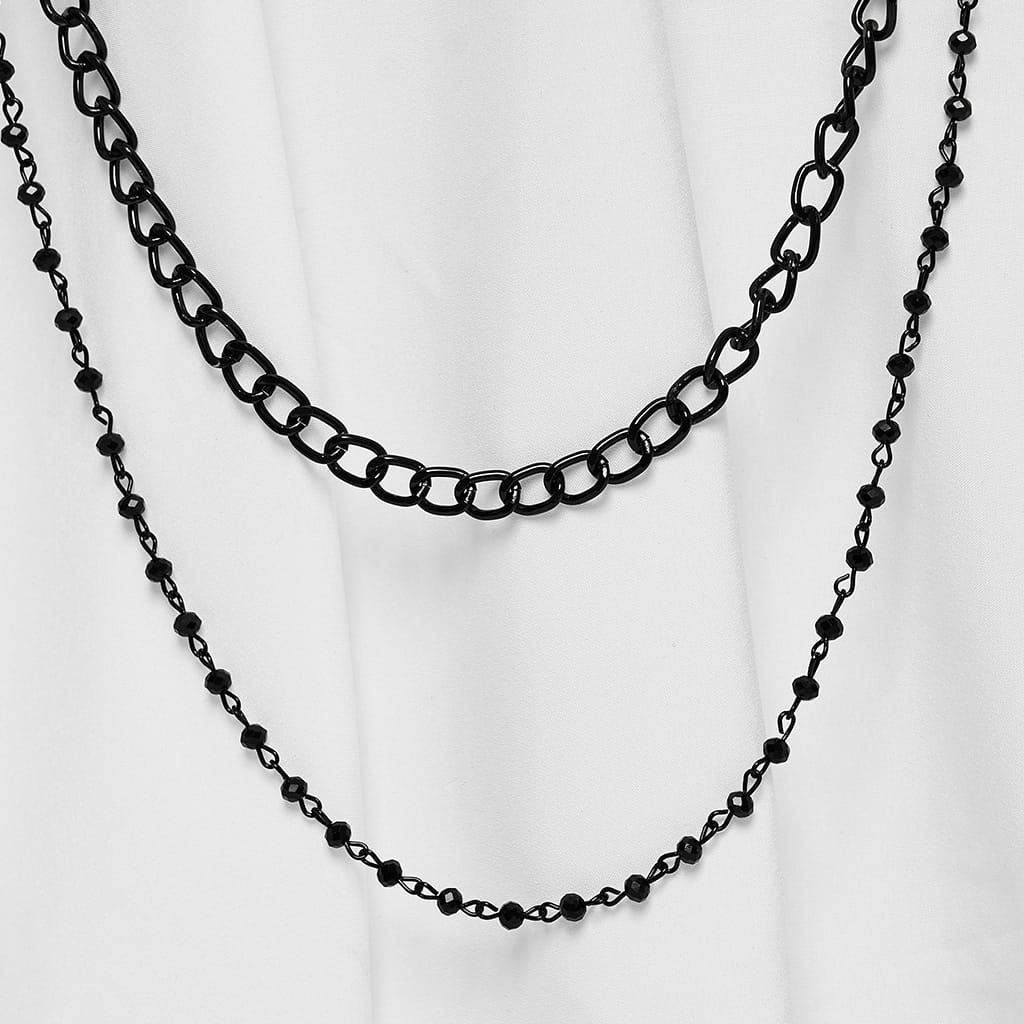 PUNK RAVE Women's Gothic Bone Rose Chained Crown