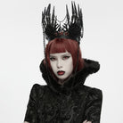 PUNK RAVE Women's Gothic Bone Rose Chained Crown