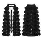 PUNK RAVE Women's Gothic Buckle-up Multi Layered Long Skirt