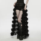 PUNK RAVE Women's Gothic Buckle-up Multi Layered Long Skirt