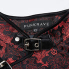 PUNK RAVE Women's Gothic Buckles Slim Fitted Cheongsam Dresses