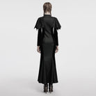 PUNK RAVE Women's Gothic Cheongsam Collar Batwing Fishtail Prom Dress