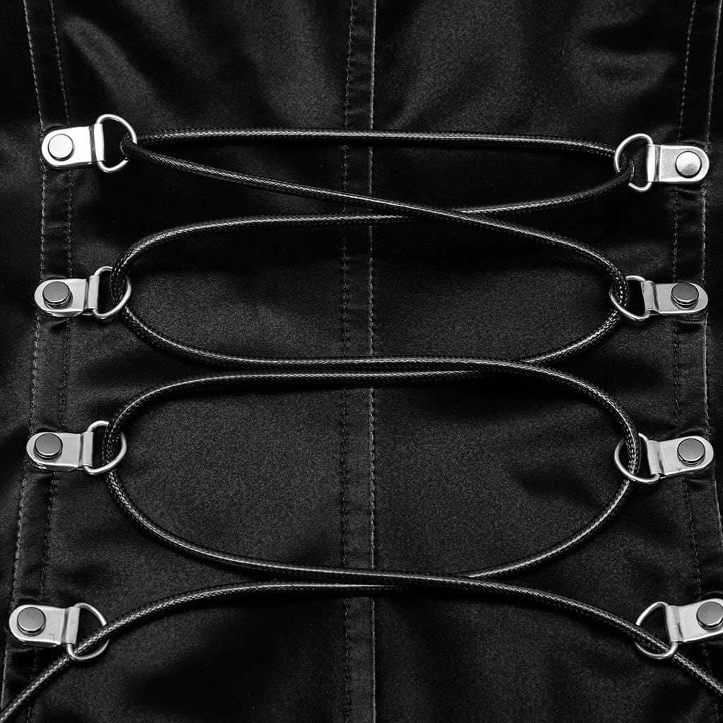 PUNK RAVE Women's Gothic Cheongsam Slim Fitted Dresses