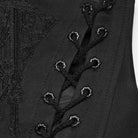 PUNK RAVE Women's Gothic Church Embroidered Hawk-moth Lace-up Underbust Corset