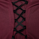 PUNK RAVE Women's Gothic Church Skull Printed Cross Halterneck Dress