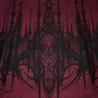 PUNK RAVE Women's Gothic Church Skull Printed Cross Halterneck Dress Graduation Dress