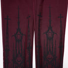 PUNK RAVE Women's Gothic Church Skull Printed Leggings